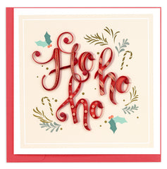 Quilled HO HO HO Greeting Card