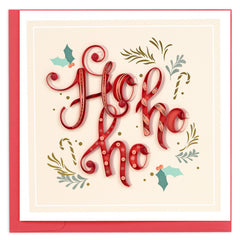 Quilled HO HO HO Greeting Card