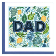 Quilled Botanical DAD Greeting Card