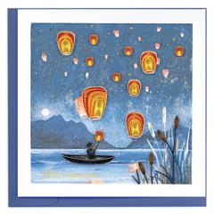 Quilled Sympathy Lanterns Greeting Card