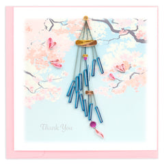 Quilled Thank You Spiral Wind Chime Greeting Card