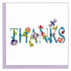 Quilled Garden THANKS Card