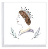 Quilled Queen Elizabeth with Crown Greeting Card