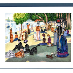 Quilled Artist Series - A Sunday Afternoon on the Island of La Grande Jatte, Seurat Greeting Card