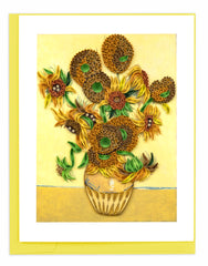 Quilled Artist Series - Sunflowers, Van Gogh Greeting Card