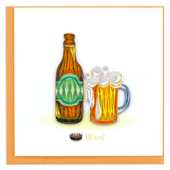 Quilled Birthday Beer Greeting Card