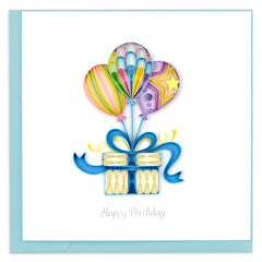 Quilled Balloon Surprise Birthday Card