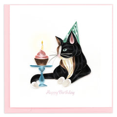 Quilled Birthday Cat Greeting Card