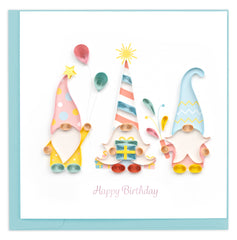 Quilled Birthday Gnomes Greeting Card