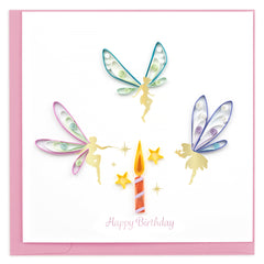 Quilled Birthday Fairies Greeting Card