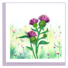 Quilled Thistle Greeting Card