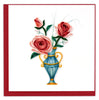 Quilled Victorian Rose Bouquet Greeting Card