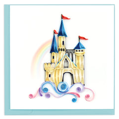 Quilled Castle in the Clouds Greeting Card