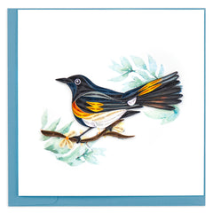 Quilled American Redstart Greeting Card