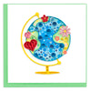 Quilled Floral Globe Greeting Card
