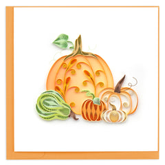 Quilled Assorted Pumpkins Greeting Card