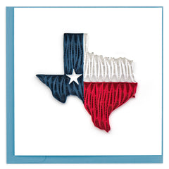 Quilled Texas State Flag Greeting Card