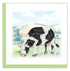 Quilled Dairy Cow Greeting Card