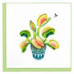 Quilled Venus Flytrap Greeting Card