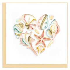 Quilled Seashell Heart Greeting Card