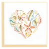 Quilled Seashell Heart Greeting Card