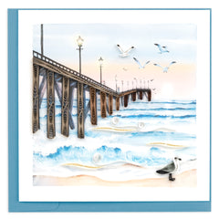 Quilled Pier Greeting Card