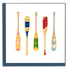 Quilled Painted Canoe Paddles Greeting Card