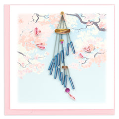 Quilled Spiral Wind Chime Greeting Card