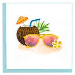 Quilled Tropical Summer Greeting Card