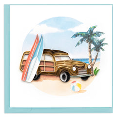 Quilled Classic Woodie Greeting Card