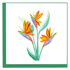 Quilled Bird of Paradise Greeting Card