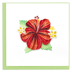 Quilled Hibiscus Greeting Card