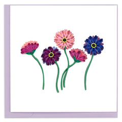 Quilled Gerbera Daisies Greeting Card