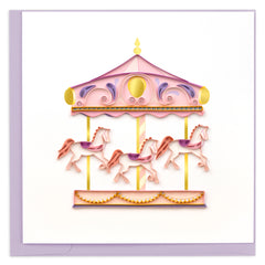 Quilled Carousel Greeting Card