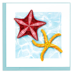 Quilled Two Starfish Greeting Card