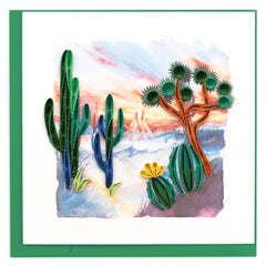 Quilled Desert Landscape Greeting Card