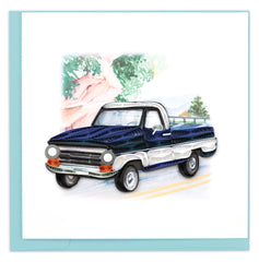 Quilled Pickup Truck Greeting Card