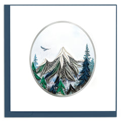 Quilled Mountain Landscape Greeting Card