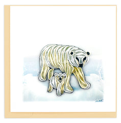 Quilled Polar Bear Greeting Card
