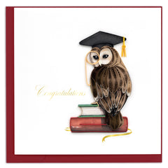 Quilled Graduation Owl Greeting Card