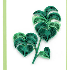 Quilled Monstera Leaf Gift Enclosure Mini Card
