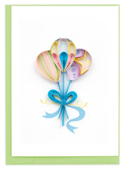 Quilled Colorful Balloons Gift Enclosure Mini Card