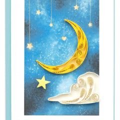 Quilled Moon & Stars Gift Enclosure Mini Card