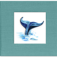 Quilled Whale Tail Sticky Note Pad Cover