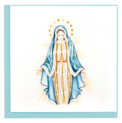 Quilled Vigin Mary Greeting Card (New 2023)