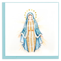 Quilled Vigin Mary Greeting Card (New 2023)