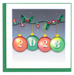 Quilled 2023 Ornaments Christmas Card