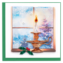 Quilled Christmas Candle Greeting Card