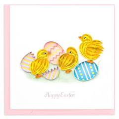 Quilled Easter Chicks Greeting Card