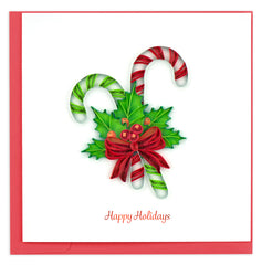 Quilled Candy Cane Christmas Card